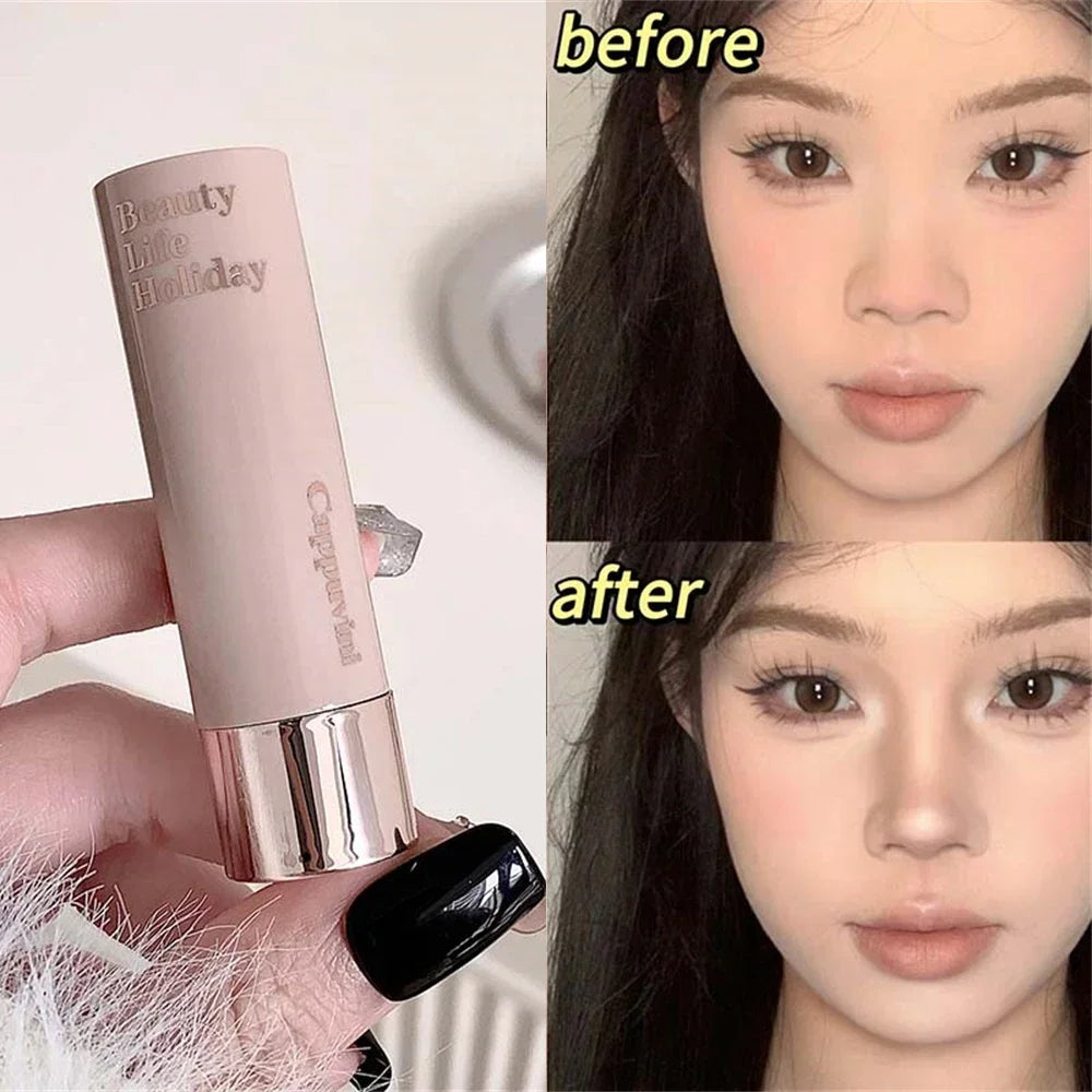 Moisturizing Matte Concealer Contour Stick Smooth Lasting 3D Nose Shadow Waterproof Face Highlight Brighten Contour Makeup