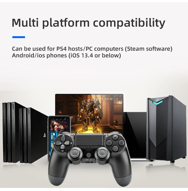 Game Controller for PS4/Slim/Pro Wireless Gamepad For PC Dual Vibration Joystick For IOS/Android