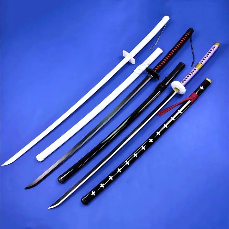 140cm Real Bleach Katana Anime Kurosaki Ichigo Cosplay Prop Large Ninja Knife Real Full Size Japanese Katana Samurai Sword Toy