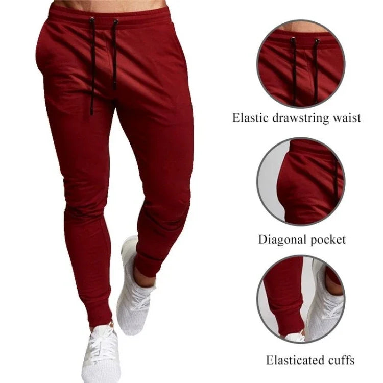Casual Pants Men's Jogger Sweatpants Large Size Elastic Waist Sports Casual Trousers Loose Fitness Clothes Spring Thin Section