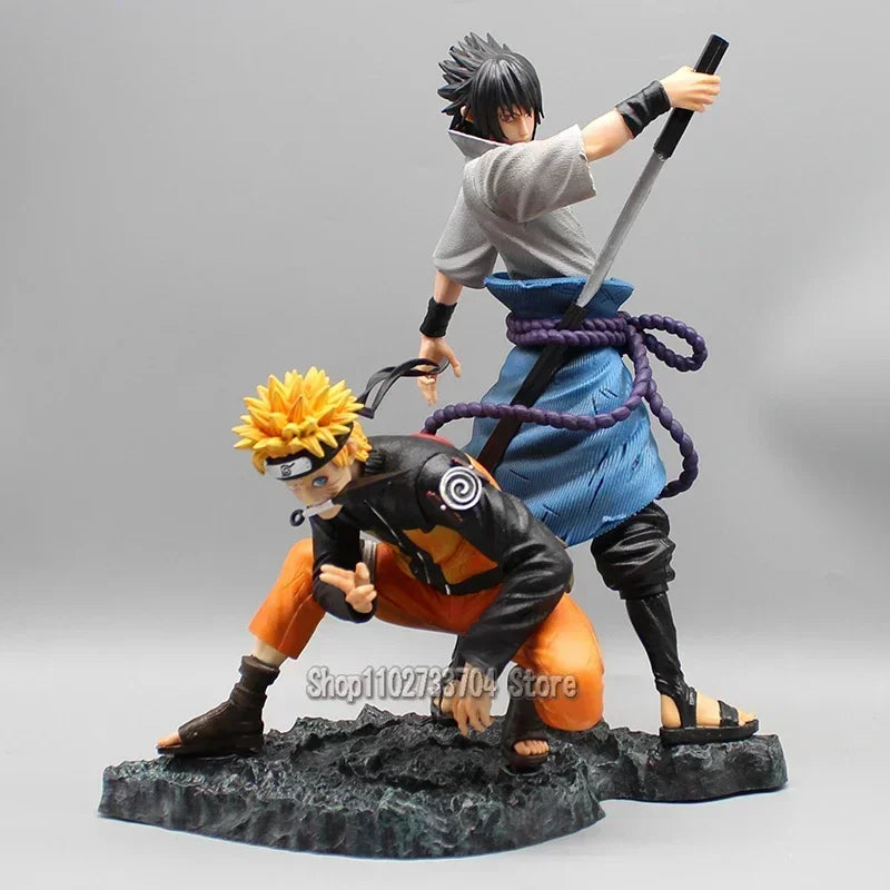 Anime Naruto Figures GK Uzumaki Naruto Uchiha Sasuke Action Figures Binding 01 PVC Collection Model Cool Ornament Desktop Toys