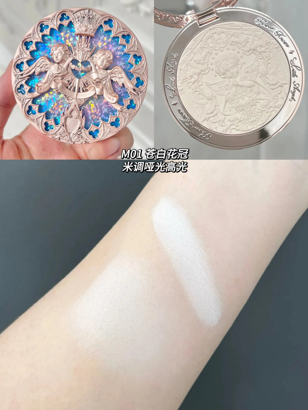 The Flower Knows Little Angel Collection Relief Highlight Face Powder iluminador Makeup Contour Highlighter Palette 8g/0.3Fl.oz