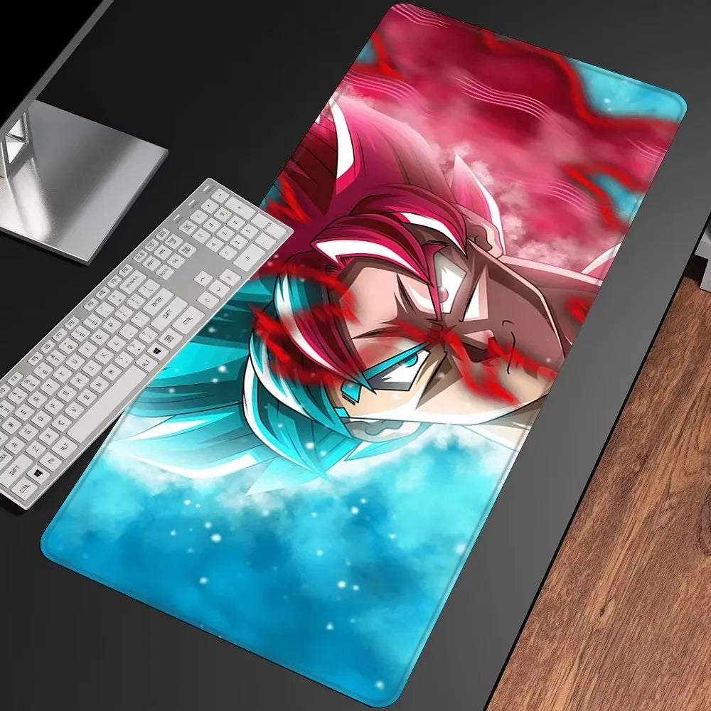 MINISO Anime Goku Dragon Warrior Mouse Pad Large Gaming Desk Mat Non-slip Keyboard Rug PC Laptop Office Gamer Accessories XXL