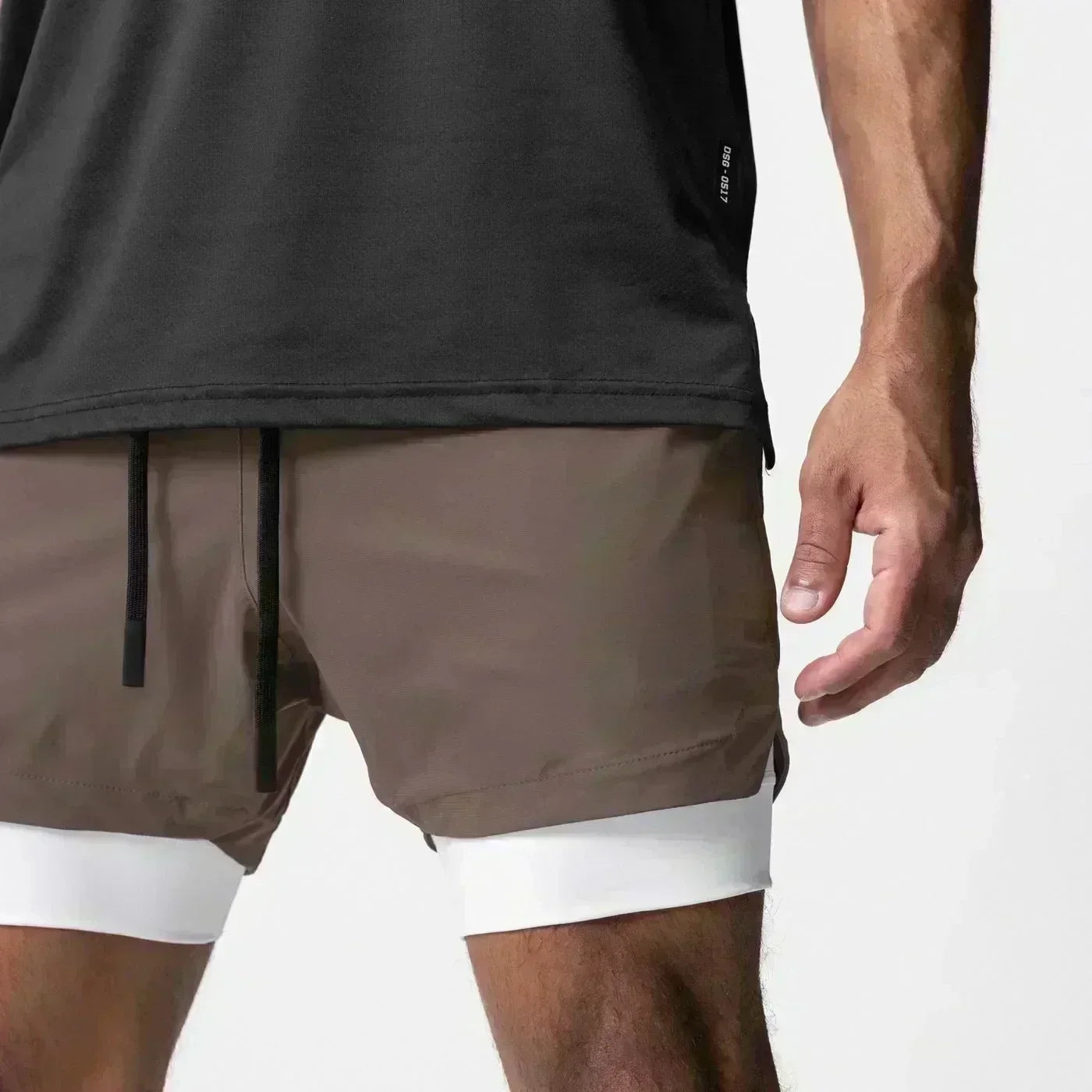 Summer New Black Five-leaf Clover Printed Men's and Women's Shorts Double-layer Loose Sports and Casual Pants for Beach Fitness