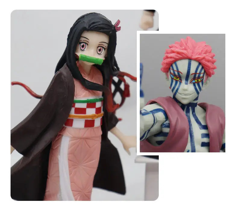 Demon Slayer doll Kamado Tanjirou Nezuko Action Figures Model Toys Zenitsu Figurine Inosuke Kimetsu No Yaiba Figura kids gift
