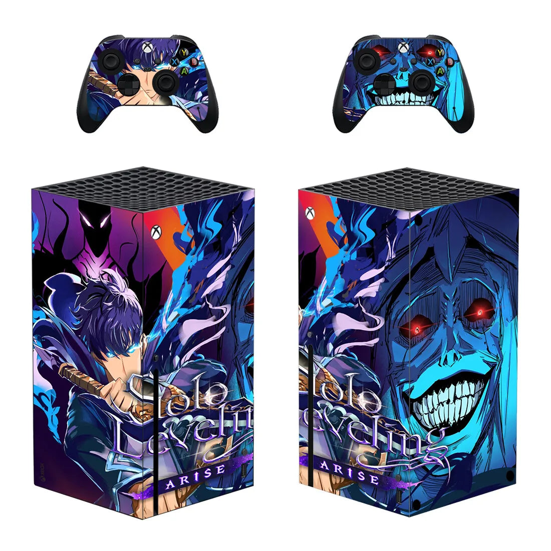 Anime Solo Leveling Skin Sticker Decal Cover for Xbox Series X Console and 2 Controllers Xbox Series X Skin Sticker Vinyl