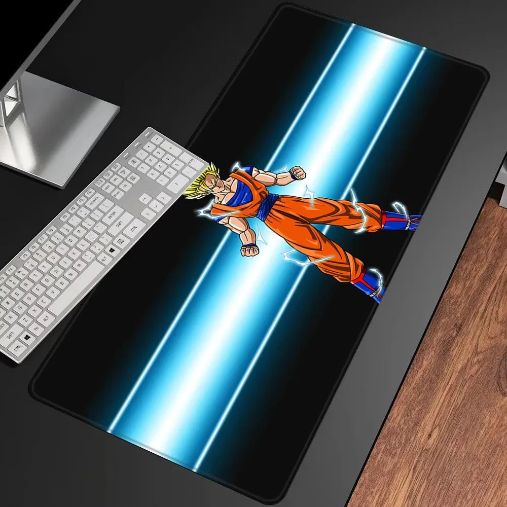MINISO Anime Goku Dragon Warrior Mouse Pad Large Gaming Desk Mat Non-slip Keyboard Rug PC Laptop Office Gamer Accessories XXL