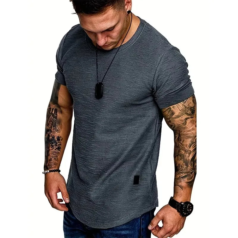 Mens Short Sleeve T-Shirts Crew Neck Casual Shirt Summer Basic Lightweight Fashion Active T Shirts Sports Running Shirt
