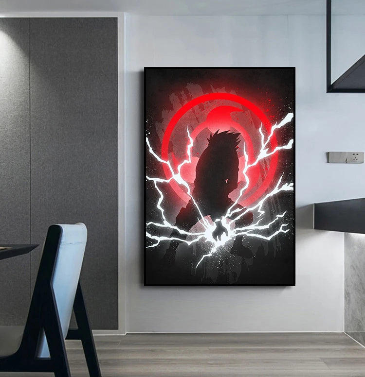 Anime Character Outline Series Poster Print Canvas Art Pictures Home for Living Room and Bedroom Wall Decor Frameless Painting
