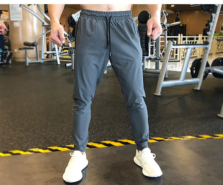 Running Sports Pants Casual Super Elastic Breathable Sweat-absorbing Quick-drying Ice Tow Pants Loose Straight Training Fitness