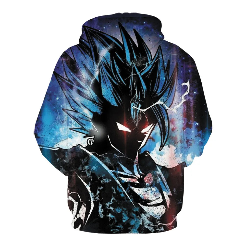 2024 3D New Anime Dragon Ball Printed Sweater Series Pullover Generation Tide Brand Hoodie Gift Pink Goku