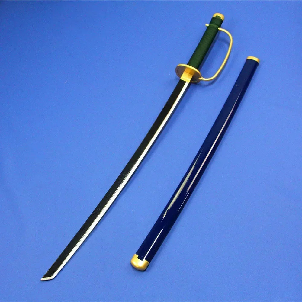 104cm Zoro Katana Sandai Kitetsu Sword Blade Anime Cosplay Prop Ninja Knife Real Full Size Japanese Katana Samurai Sabre Kid Toy