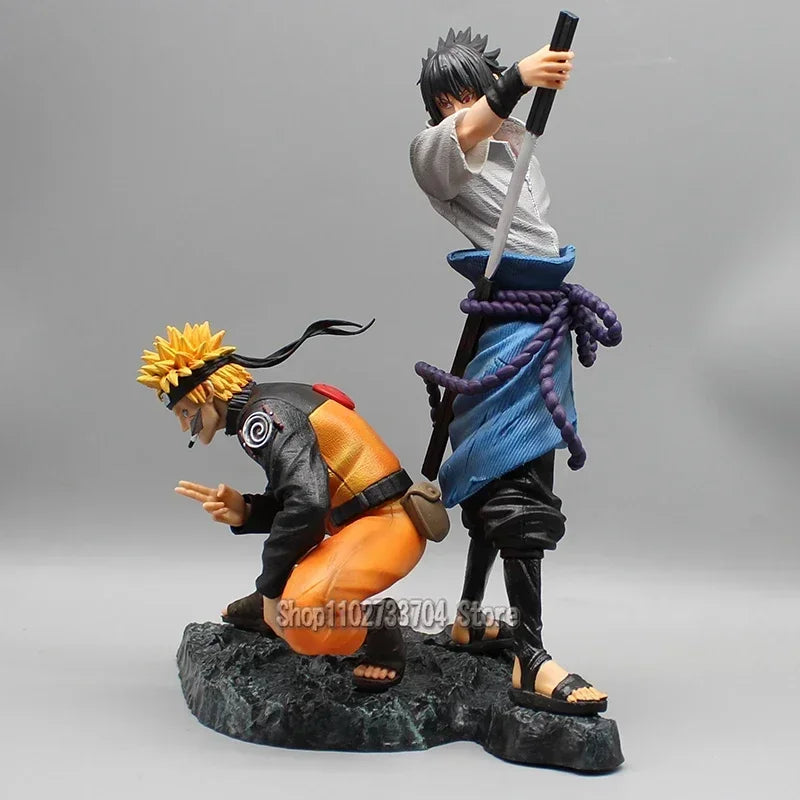 Anime Naruto Figures GK Uzumaki Naruto Uchiha Sasuke Action Figures Binding 01 PVC Collection Model Cool Ornament Desktop Toys