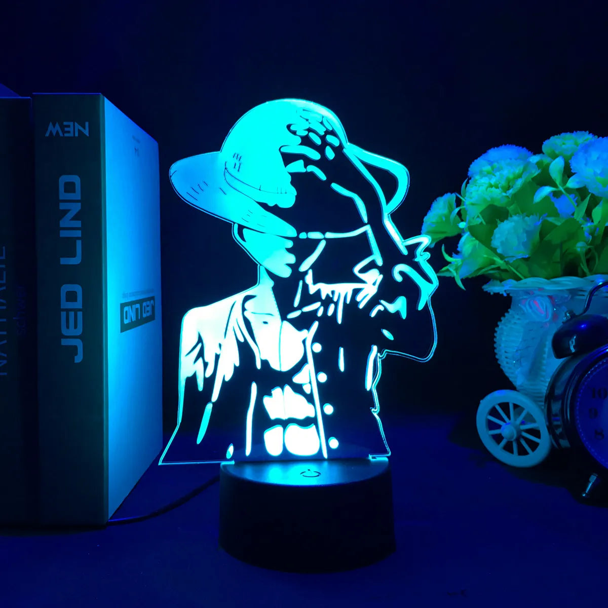 Anime ONE PIECE Led Acrylic Stand Kids Night Light Zoro Luffy Nami Action Figure for Child Bedroom Decoration Desk 3d Lamp Gift