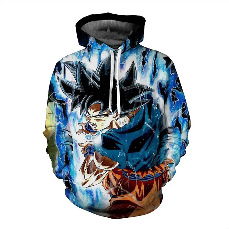 2024 3D New Anime Dragon Ball Printed Sweater Series Pullover Generation Tide Brand Hoodie Gift Pink Goku
