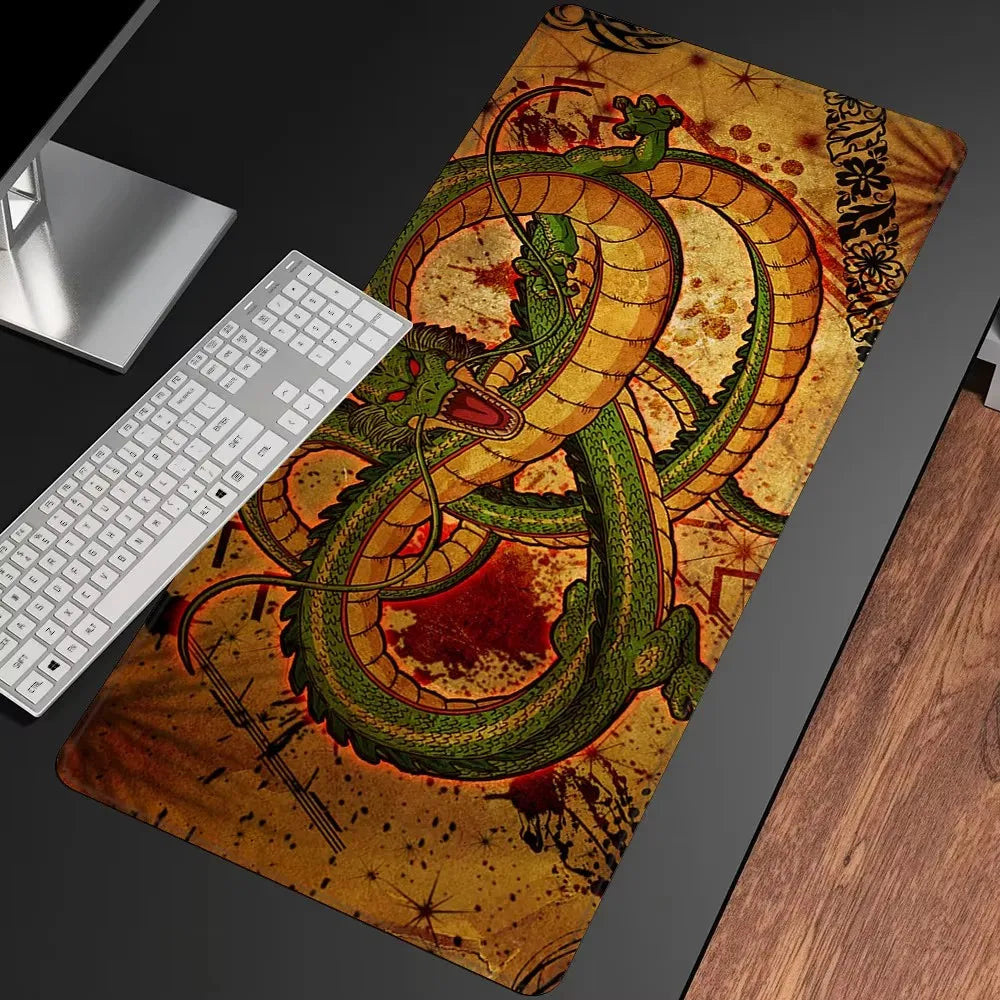 MINISO Anime Goku Dragon Warrior Mouse Pad Large Gaming Desk Mat Non-slip Keyboard Rug PC Laptop Office Gamer Accessories XXL