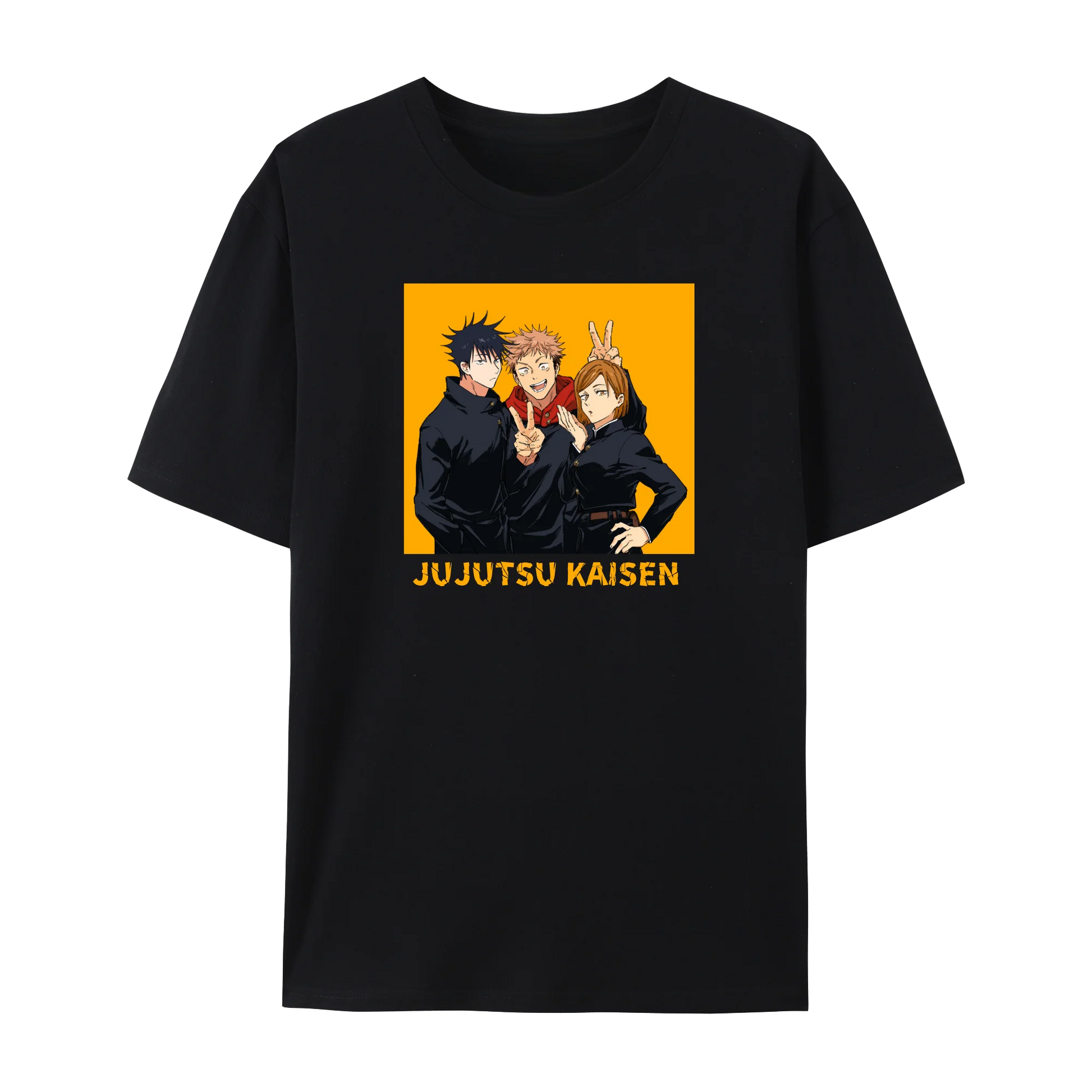 Jujutsu Anime Kaisen JJK's Characters Graphic Cotton T-Shirt,Japanese Anime Unisex Short Sleeve Crewneck Shirt