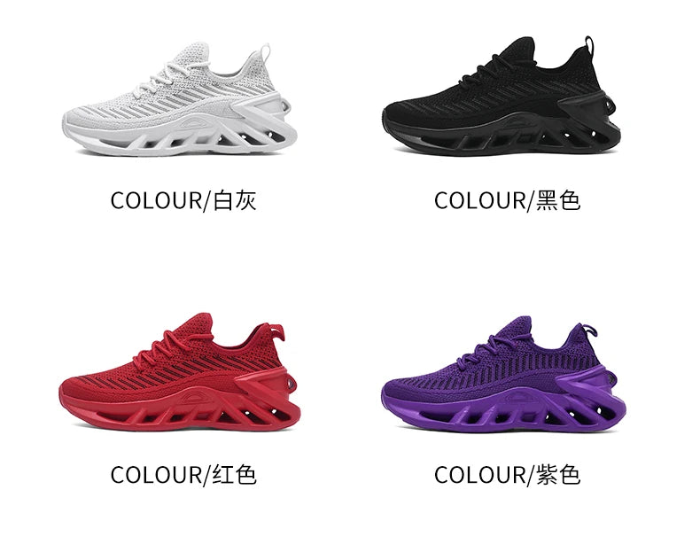 Purple lightweight mesh running shoes for women with lace-up closure and modern design.