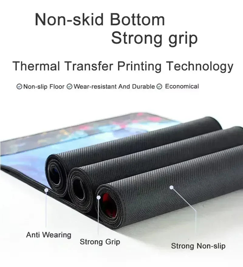 MINISO Anime Goku Dragon Warrior Mouse Pad Large Gaming Desk Mat Non-slip Keyboard Rug PC Laptop Office Gamer Accessories XXL