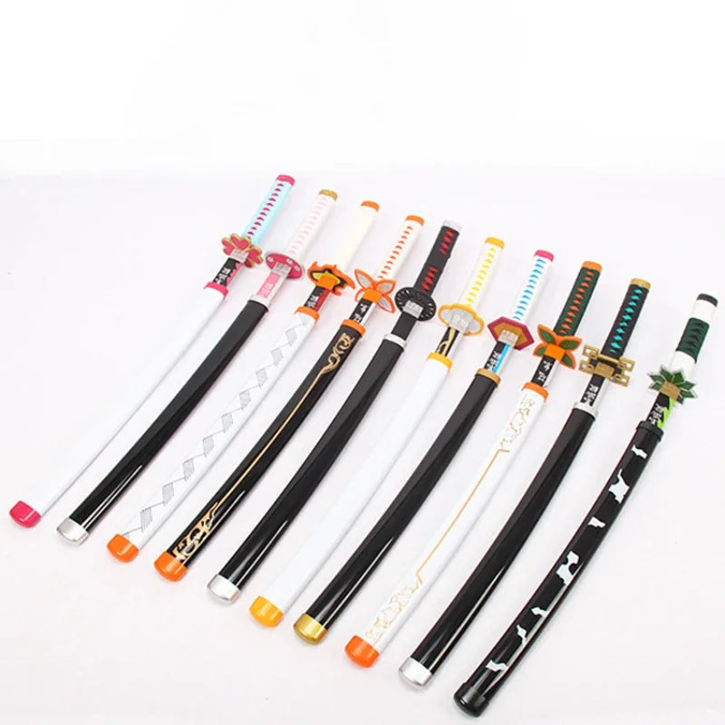Demon Slayer Weapon Kamado Tanjirou Nichirin Blade 103cm Anime Peripheral Wood Sword Model Cosplay Weapon Katana Gifts Toys Boys