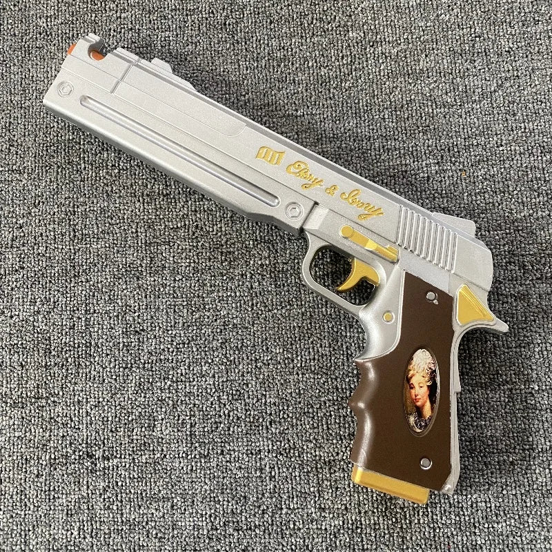 15.7in/40cm Ebony Ivory Gun Katana Devil May Cry 4 Sabre Ninja Sword Cosplay Prop Real Size Japanese Gun Katana Samurai Sword