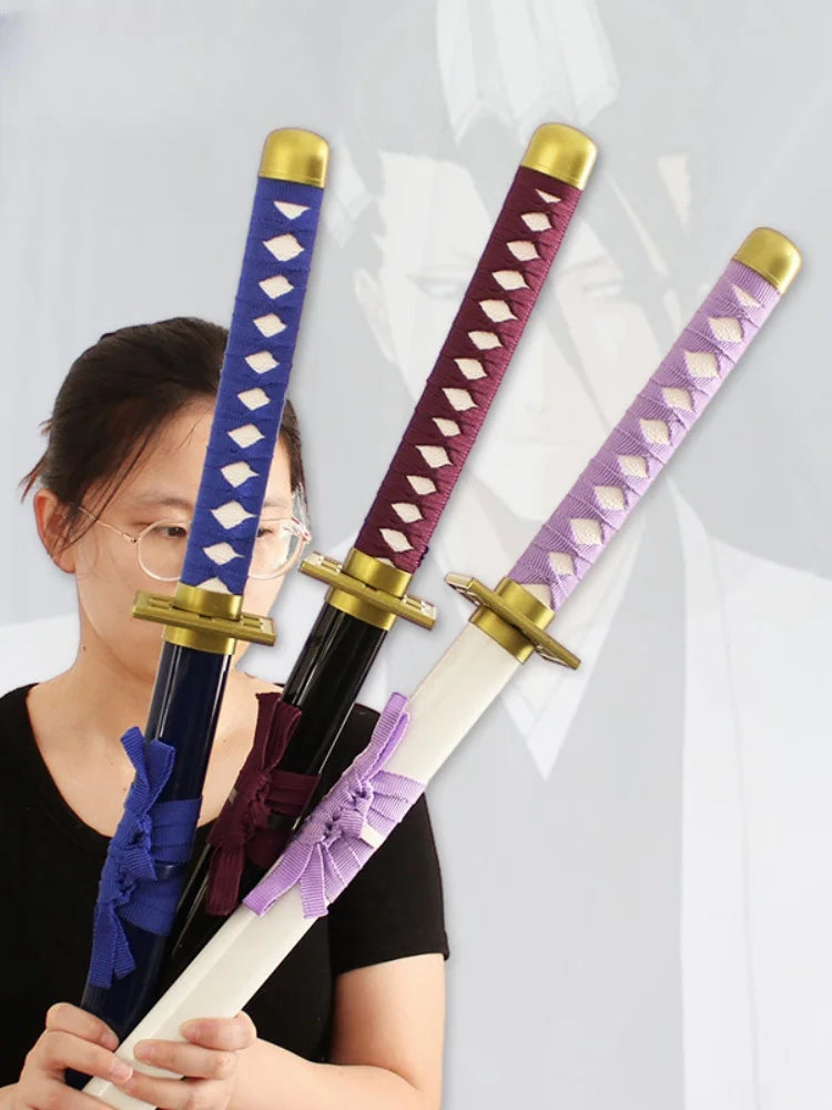 104cm Bleach Katana Sword Bamboo Blade Anime Bleach Byakuya Cosplay Prop Real Size Japanese Samurai Sword Ninja Katana Kid Toy