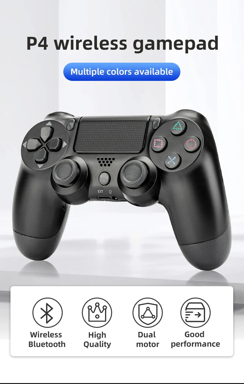 Game Controller for PS4/Slim/Pro Wireless Gamepad For PC Dual Vibration Joystick For IOS/Android