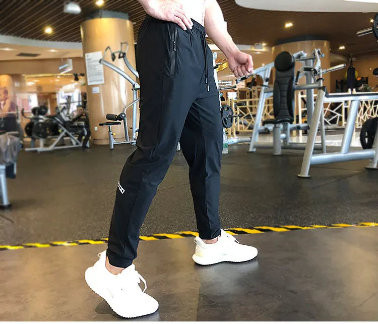 Running Sports Pants Casual Super Elastic Breathable Sweat-absorbing Quick-drying Ice Tow Pants Loose Straight Training Fitness