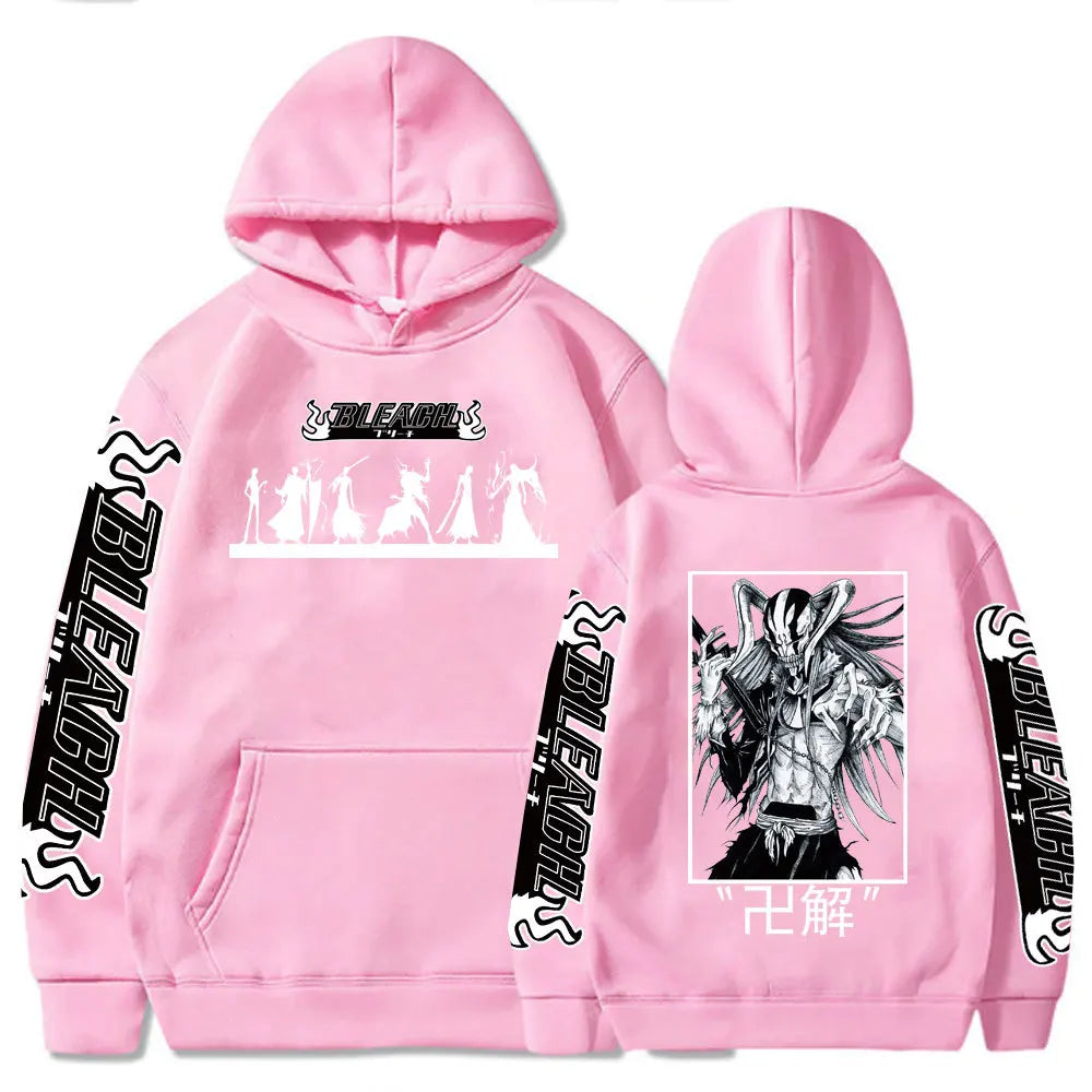 Anime Bleach Kurosaki Ichigo Devil Printed Hoodies Sweatshirts Unisex Fashion Casual Sportwear Pullover Tops Cartoon Sweatshirt