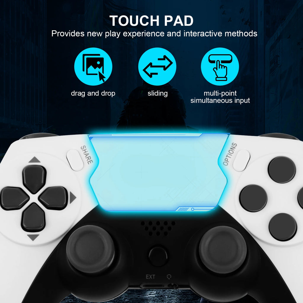 GAMINJA Wireless Controller Dual Vibration Game Joystick Gamepd For PS4 PS3 Console PC Gamepad with 6-axis Gyros