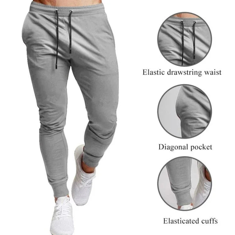 Casual Pants Men's Jogger Sweatpants Large Size Elastic Waist Sports Casual Trousers Loose Fitness Clothes Spring Thin Section