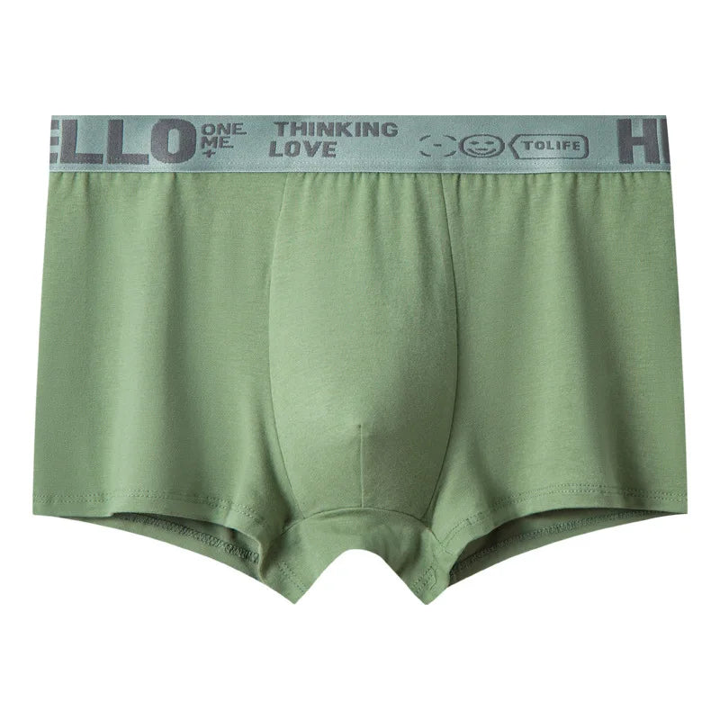1/5pcs Men's Underwear, Breathable Comfy Quick Drying Stretchy Boxer Trunks, Sexy Underpants, Men's Trendy Boxer Panties