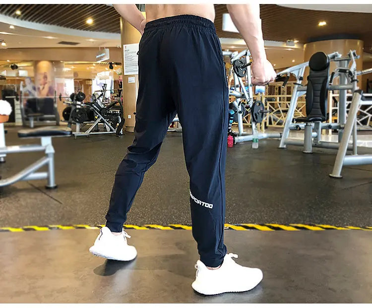 Running Sports Pants Casual Super Elastic Breathable Sweat-absorbing Quick-drying Ice Tow Pants Loose Straight Training Fitness