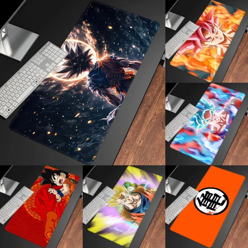 MINISO Anime Goku Dragon Warrior Mouse Pad Large Gaming Desk Mat Non-slip Keyboard Rug PC Laptop Office Gamer Accessories XXL