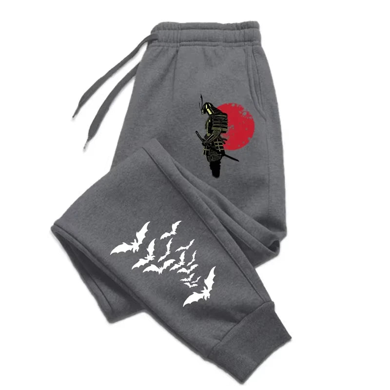 2025 Autumn/Winter Men's Anime Samurai Print Sport Joggers with Pocket S-3XL WK0062