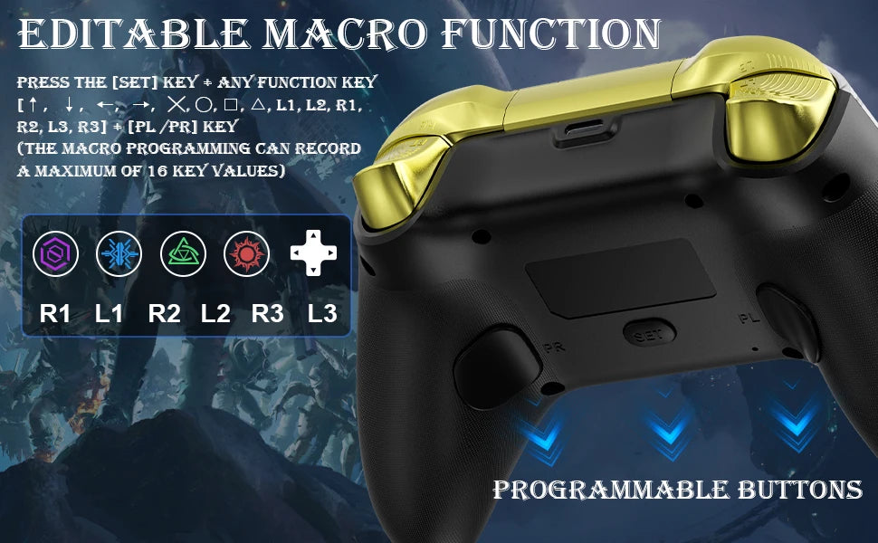 For PS5 Console Wireless Controller Supports BLACK MYTH WUKONG W/ Turbo Dual Vibration Gamepad For Steam/PC Game Remote Control