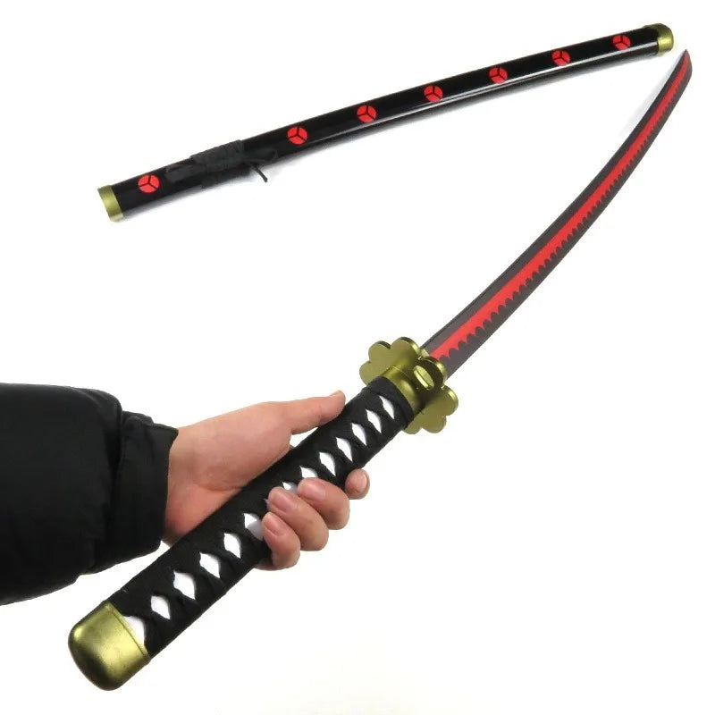 104cm Zoro Katana Sandai Kitetsu Sword Blade Anime Cosplay Prop Ninja Knife Real Full Size Japanese Katana Samurai Sabre Kid Toy