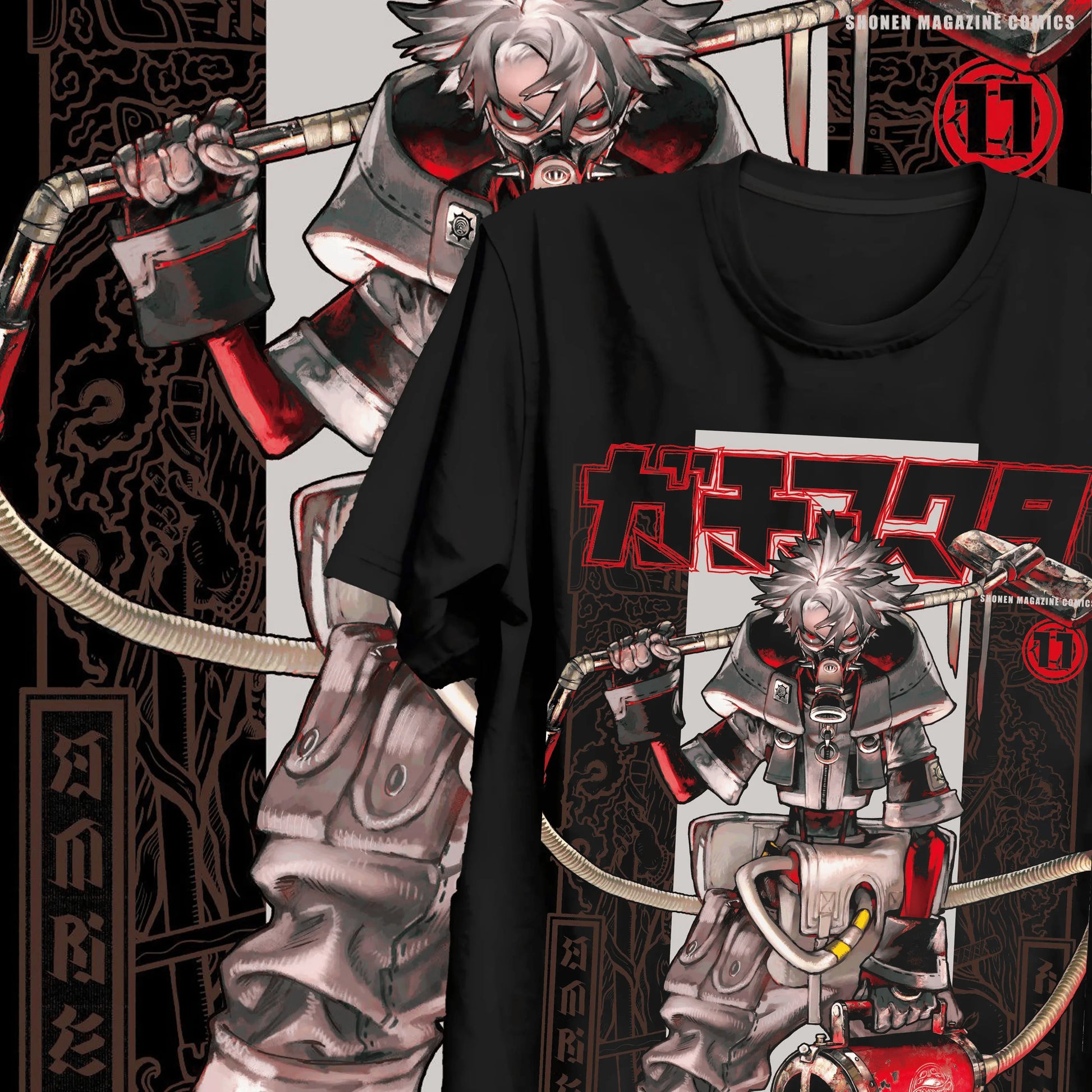 Hot Anime Gachiakuta Loose Oversized T-shirt Y2k Graphic Print T-Shirt Anime Unisex Clothing Casual Heavy Cotton Harajuku Tee