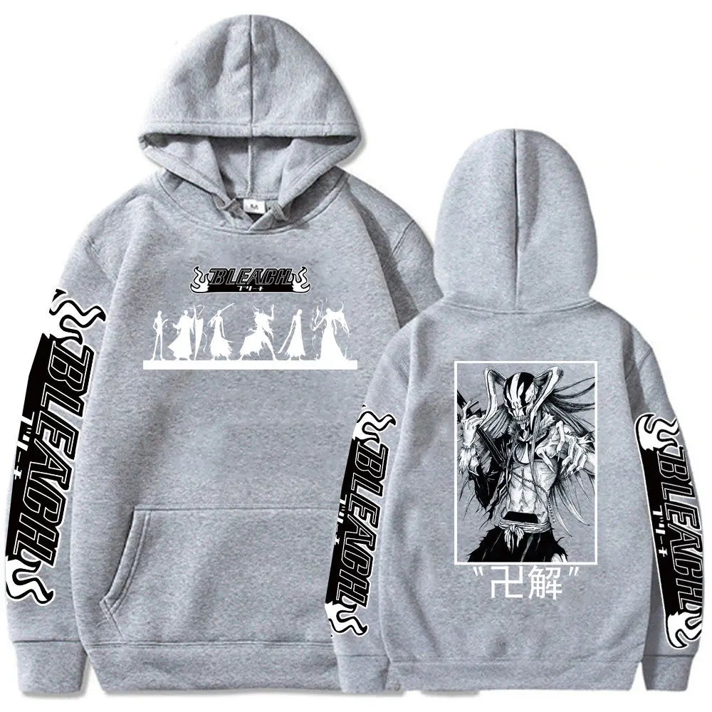 Anime Bleach Kurosaki Ichigo Devil Printed Hoodies Sweatshirts Unisex Fashion Casual Sportwear Pullover Tops Cartoon Sweatshirt