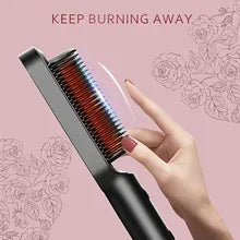 2pcs Electric Hot Comb Professional Quick Heated Hair Straightener Professional Negative Ion Hair Straightener Hair Straightener