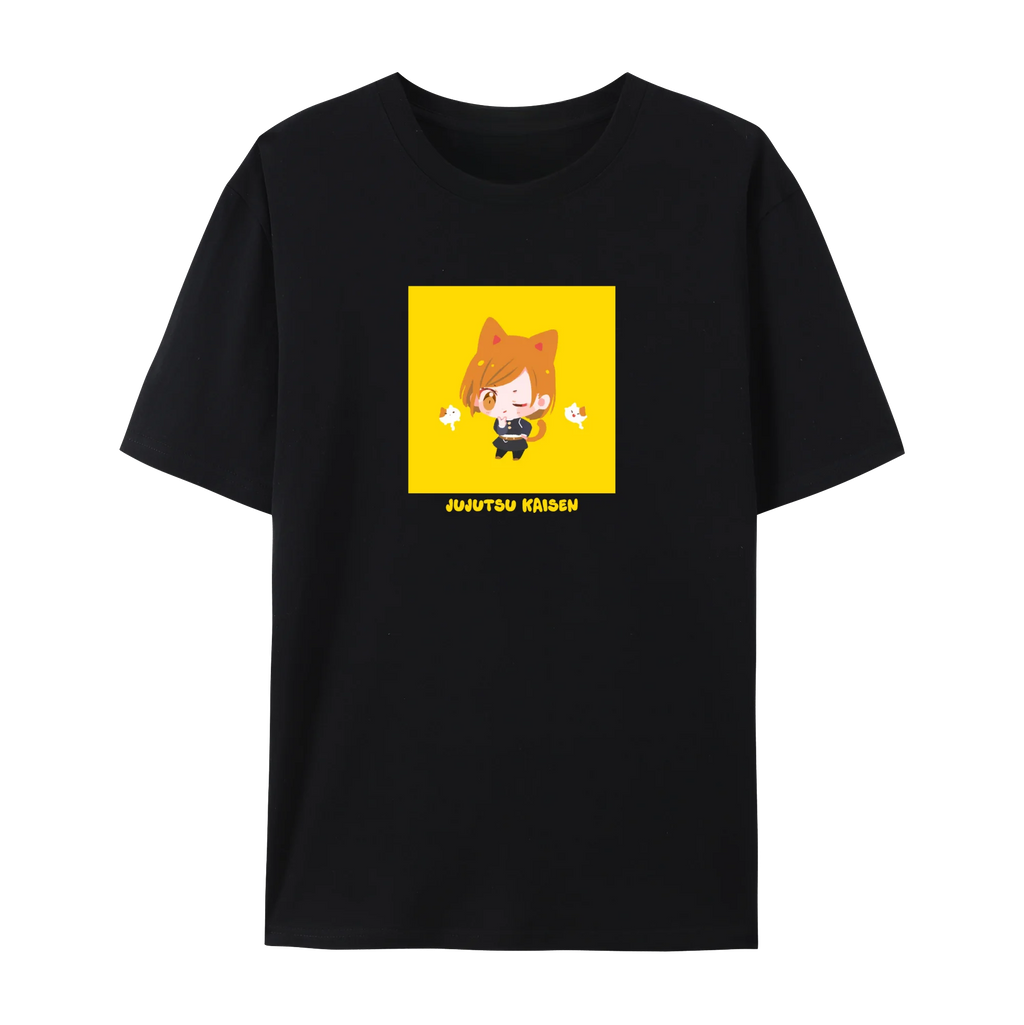 Jujutsu Anime Kaisen JJK's Characters Graphic Cotton T-Shirt,Japanese Anime Unisex Short Sleeve Crewneck Shirt