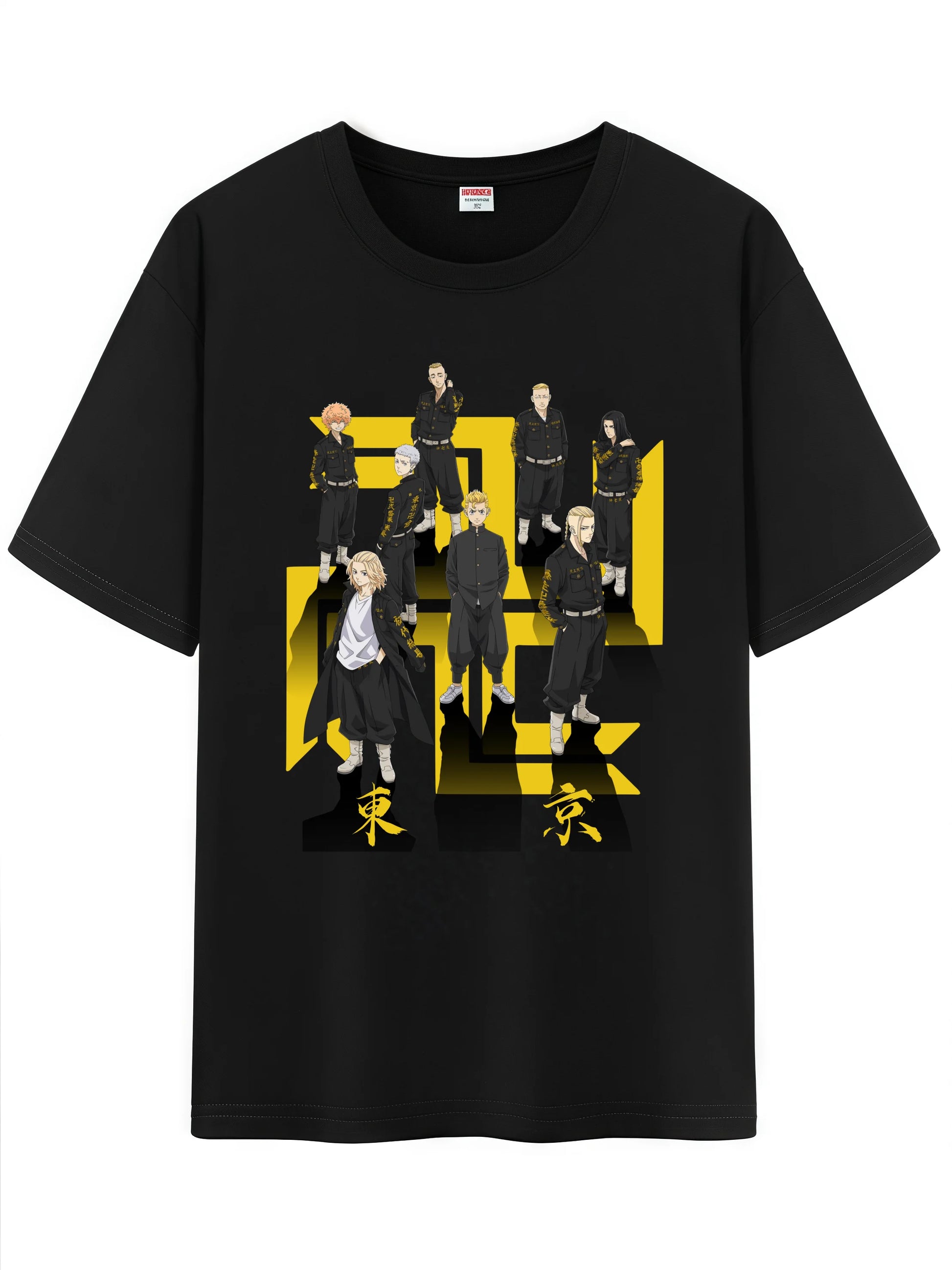 Unisex Japanese Anime Pattern T-Shirt, Tokyo Revengers Character Graphic Short Sleeve Regular Fix Tee Shirt