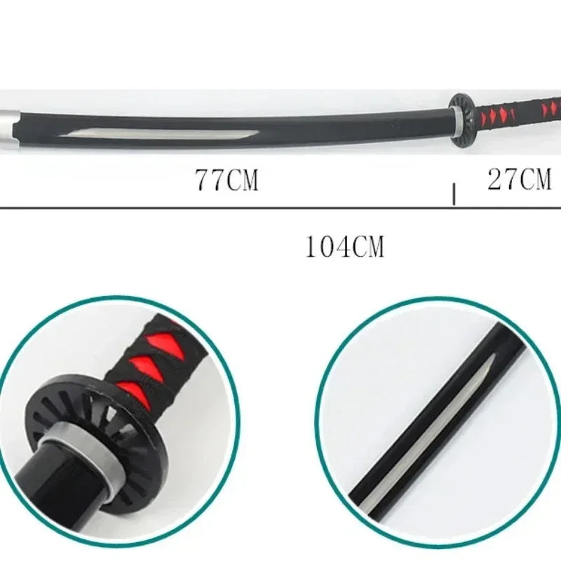 104cm Demon Slayer Katana Sword Kimetsu No Yaiba Anime Cosplay Prop Ninja Knife Real Size Japanese Katana Samurai Sabre Kid Toys