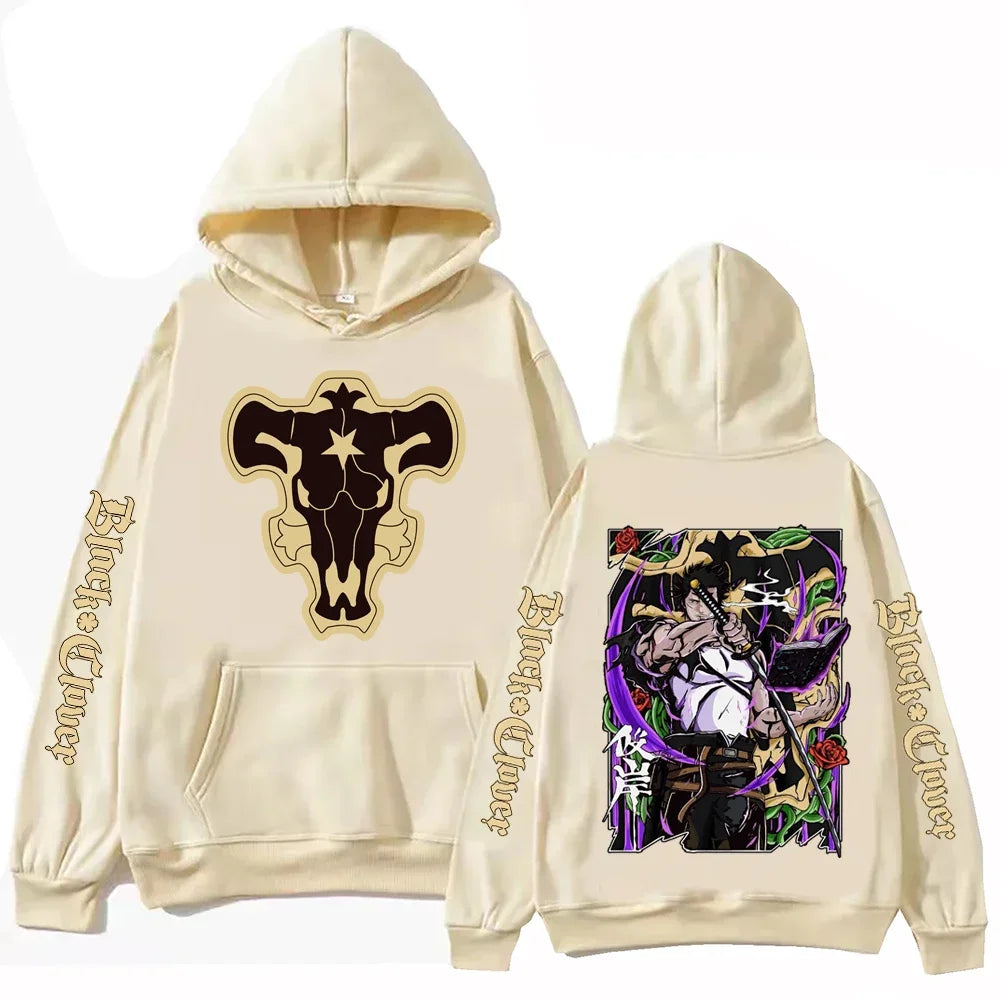 Anime Black Clover Yami Sukehiro  Hoodie Harajuku Hip Hop Pullover Tops Sweatshirt Fans Gift