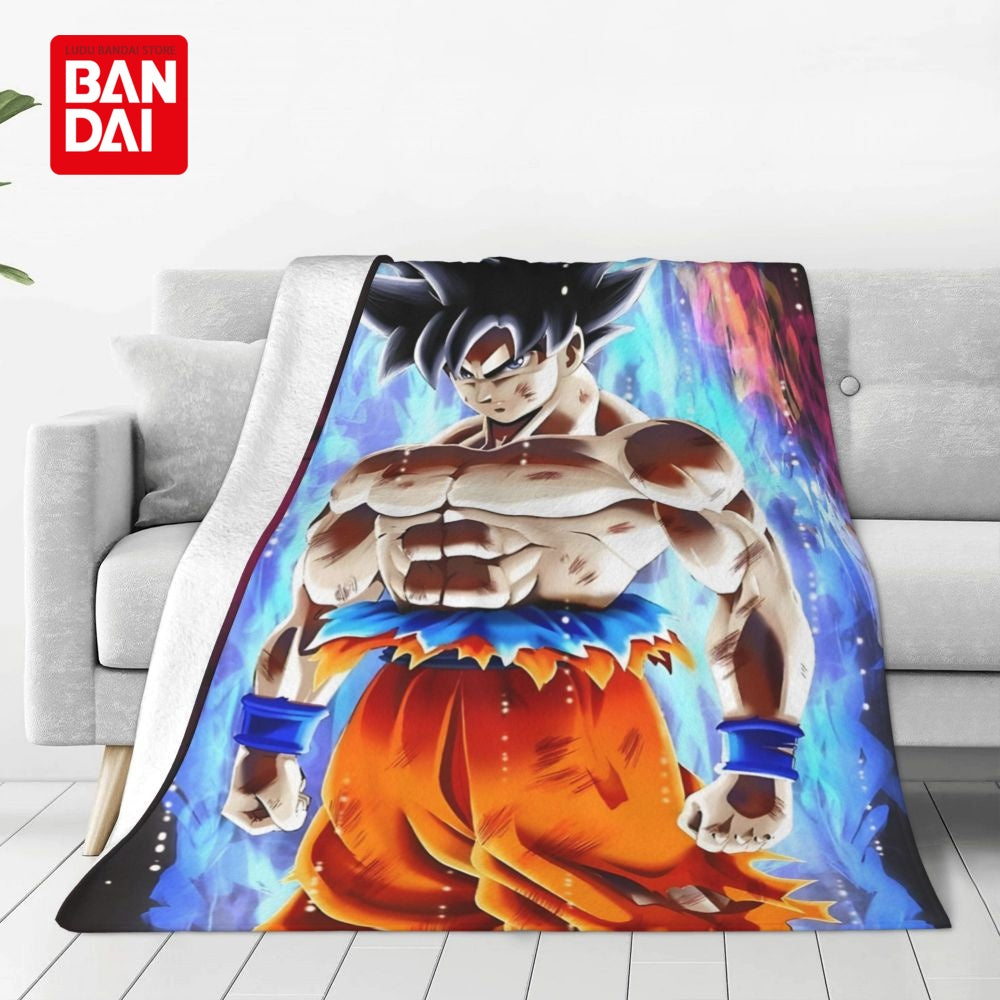 Bandai Japan Anime Dragonball Z Goku Throw Blankets on Bed Sofa Air Condition Sleeping Cover Bedding Throws Bedsheet For Kids