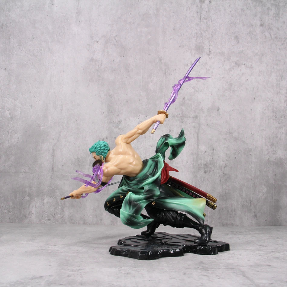 Hot One Piece 10cm Anime Figure GK Roronoa Zoro Three-blade Sa-maximum Manga Anime Statue Action Figure Collection Model Kid Toy