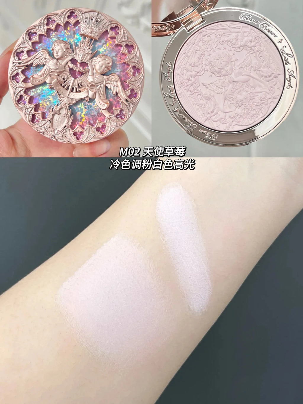 The Flower Knows Little Angel Collection Relief Highlight Face Powder iluminador Makeup Contour Highlighter Palette 8g/0.3Fl.oz