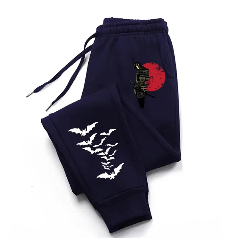 2025 Autumn/Winter Men's Anime Samurai Print Sport Joggers with Pocket S-3XL WK0062