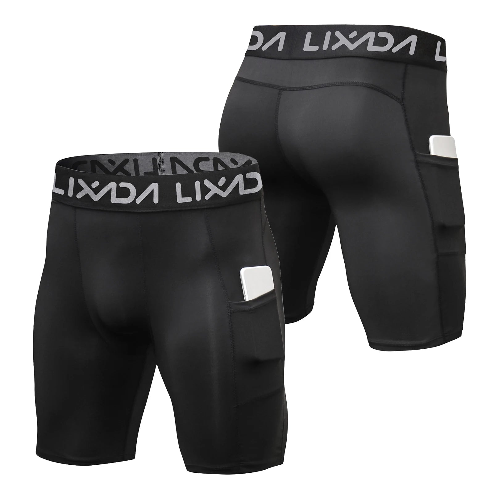 Lixada 3 Pack Men Sports Shorts Active Workout Underwear with Pocket