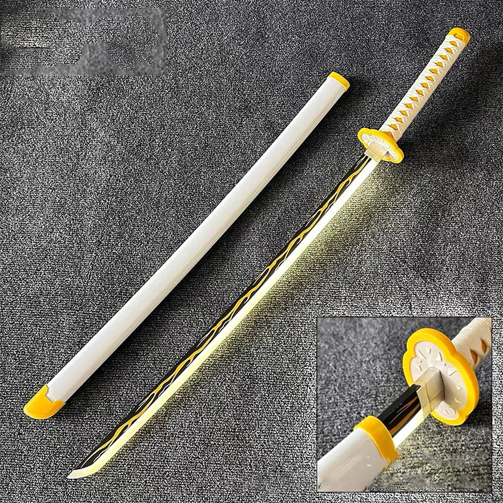 Demon Slayer 103cm/40.56in Light Sword Cosplay Anime Peripherals Katana Cosplay Luminous Toys Weapon Props Model Holiday Gift